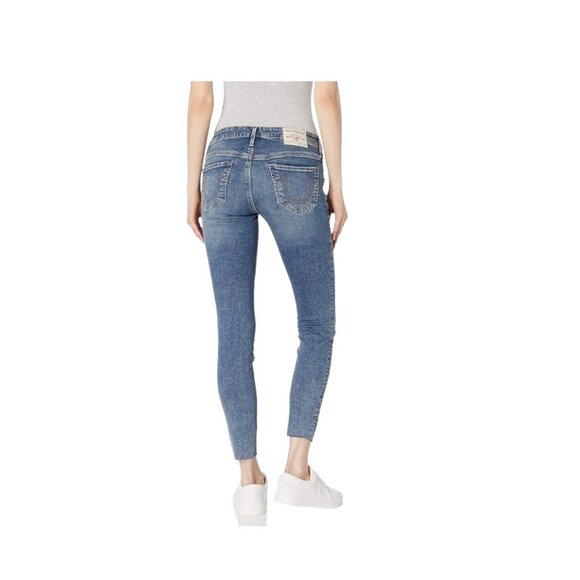 True Religion Halle High Rise Super Skinny Front Yoke Jeans Blue Size 32 Classic - Picture 12 of 16